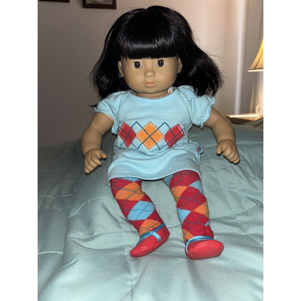 HTF Asian Hispanic Bitty Twins American Girl Baby Doll Twin Black Hair W/Outfit